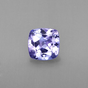 0.87 ct Blue Tanzanite Gemstone, Tanzanite Gem in Cushion-Cut Shape for Sale.