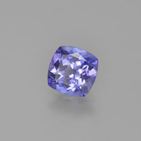 0.91 ct Blue Tanzanite Stone, Natural Tanzanite in Cushion-Cut Shape for Sale