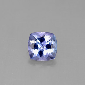 0.93 ct Blue Tanzanite Gemstone, Tanzanite Gem in Cushion-Cut Shape for Sale.