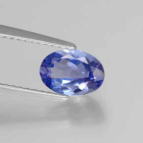 1.10 ct Blue Tanzanite Stone, Natural Tanzanite in Oval Facet Shape for Sale