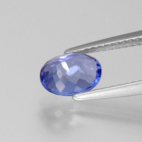 Tanzanite Gemstone in 7.6 x 5.4 mm Size for Sale, Tanzanite Stone in Violet Blue Color