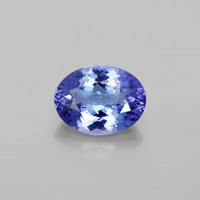 1.55 ct Blue Tanzanite Gemstone, Tanzanite Gem in Oval Facet Shape for Sale.
