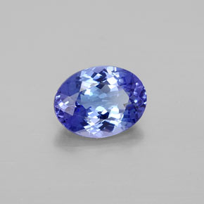 1.55 ct Blue Tanzanite Stone, Natural Tanzanite in Oval Facet Shape for Sale