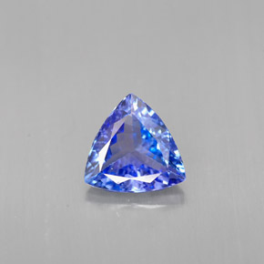 1.09 ct Blue Tanzanite Gemstone, Tanzanite Gem in Trillion Facet Shape for Sale.
