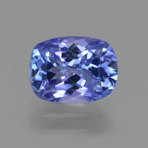 1.35 ct Blue Tanzanite Gemstone, Tanzanite Gem in Cushion-Cut Shape for Sale.