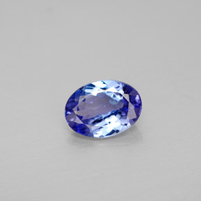 1.20 ct Blue Tanzanite Gemstone, Tanzanite Gem in Oval Facet Shape for Sale.