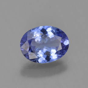 1.24 ct Blue Tanzanite Stone, Natural Tanzanite in Oval Facet Shape for Sale