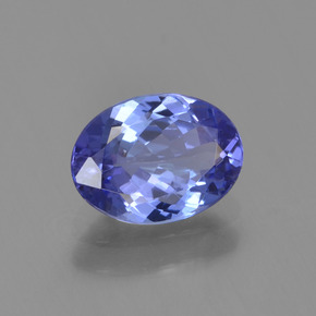 1.20 ct Blue Tanzanite Stone, Natural Tanzanite in Oval Facet Shape for Sale