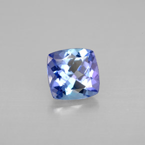 1.19 ct Blue Tanzanite Stone, Natural Tanzanite in Cushion-Cut Shape for Sale