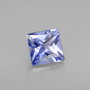 0.91 ct Blue Tanzanite Gemstone, Tanzanite Gem in Princess-Cut Shape for Sale.