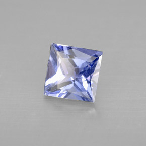 0.91 ct Blue Tanzanite Stone, Natural Tanzanite in Princess-Cut Shape for Sale