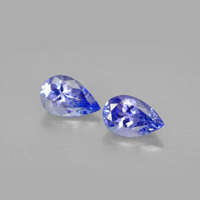 1.85 ct Violet Tanzanite Gemstone, Tanzanite Gem in Pear Facet Shape for Sale.