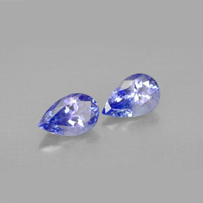 1.85 ct Violet Tanzanite Stone, Natural Tanzanite in Pear Facet Shape for Sale