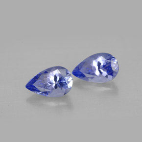 1.91 ct Violet Tanzanite Stone, Natural Tanzanite in Pear Facet Shape for Sale