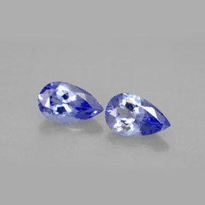 1.66 ct Violet Tanzanite Gemstone, Tanzanite Gem in Pear Facet Shape for Sale.