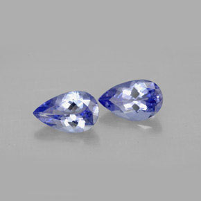 1.66 ct Violet Tanzanite Stone, Natural Tanzanite in Pear Facet Shape for Sale