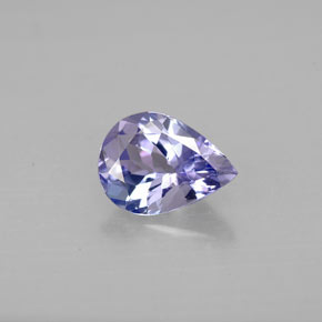 1.04 ct Violet Tanzanite Gemstone, Tanzanite Gem in Pear Facet Shape for Sale.