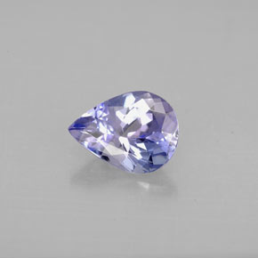 1.04 ct Violet Tanzanite Stone, Natural Tanzanite in Pear Facet Shape for Sale
