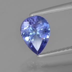 0.88 ct Blue Tanzanite Stone, Natural Tanzanite in Pear Facet Shape for Sale