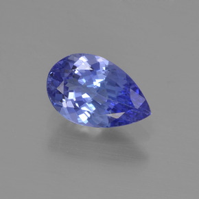 0.96 ct Blue Tanzanite Gemstone, Tanzanite Gem in Pear Facet Shape for Sale.
