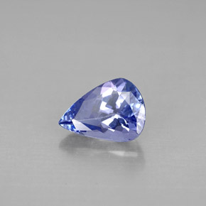 0.94 ct Violet Tanzanite Stone, Natural Tanzanite in Pear Facet Shape for Sale