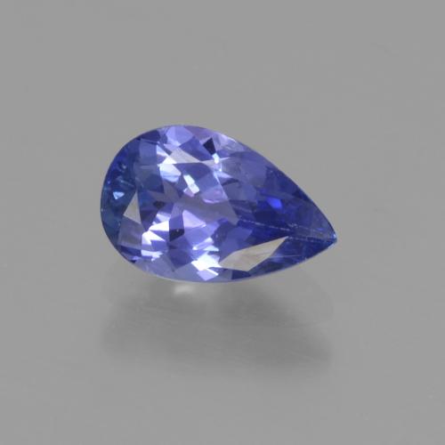 Azul violeta Tanzanita Gema - 0.9ct Corte en forma de pera (ID: 295883)
