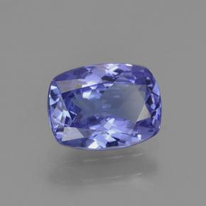 1.28 ct Blue Tanzanite Stone, Natural Tanzanite in Cushion-Cut Shape for Sale
