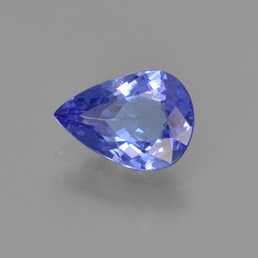 0.91 ct Violet Tanzanite Stone, Natural Tanzanite in Pear Facet Shape for Sale