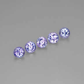 1.39 ct Blue Tanzanite Stone, Natural Tanzanite in Round Facet Shape for Sale