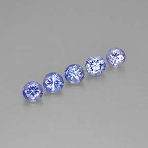 1.62 ct Blue Tanzanite Gemstone, Tanzanite Gem in Round Facet Shape for Sale.