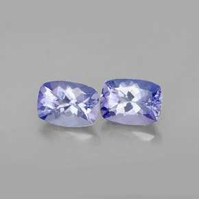2.14 ct Violet Tanzanite Stone, Natural Tanzanite in Cushion-Cut Shape for Sale