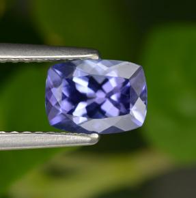 1.13 ct Violet Tanzanite Gemstone, Tanzanite Gem in Cushion-Cut Shape for Sale.