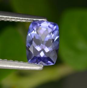 1.13 ct Violet Tanzanite Stone, Natural Tanzanite in Cushion-Cut Shape for Sale