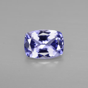 0.93 ct Violet Tanzanite Gemstone, Tanzanite Gem in Cushion-Cut Shape for Sale.