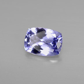 0.93 ct Violet Tanzanite Stone, Natural Tanzanite in Cushion-Cut Shape for Sale