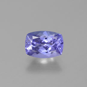 0.96 ct Violet Tanzanite Gemstone, Tanzanite Gem in Cushion-Cut Shape for Sale.