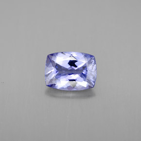 0.92 ct Violet Tanzanite Stone, Natural Tanzanite in Cushion-Cut Shape for Sale