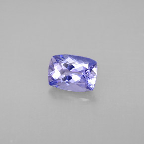 1.03 ct Violet Tanzanite Gemstone, Tanzanite Gem in Cushion-Cut Shape for Sale.