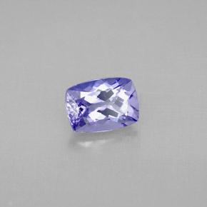 1.03 ct Violet Tanzanite Stone, Natural Tanzanite in Cushion-Cut Shape for Sale