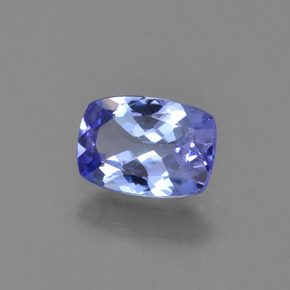 0.84 ct Blue Tanzanite Stone, Natural Tanzanite in Cushion-Cut Shape for Sale