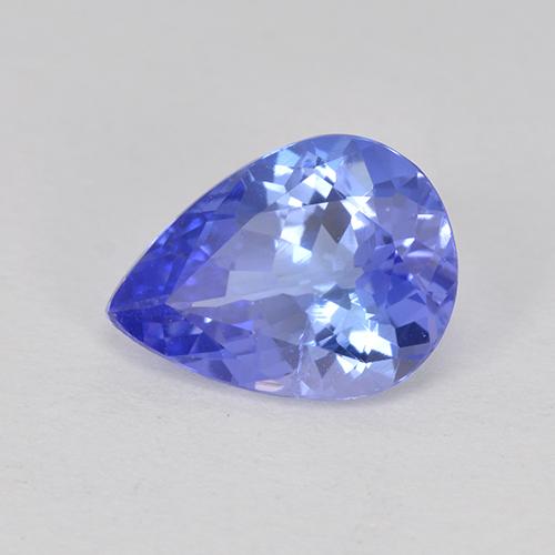 1.04 ct Blue Tanzanite Stone, Natural Tanzanite in Pear Facet Shape for Sale