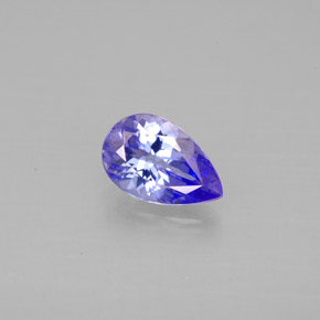0.84 ct Violet Tanzanite Gemstone, Tanzanite Gem in Pear Facet Shape for Sale.