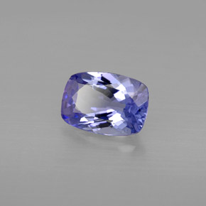 0.86 ct Violet Tanzanite Stone, Natural Tanzanite in Cushion-Cut Shape for Sale