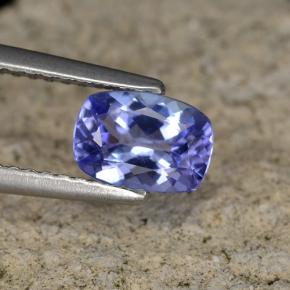 0.84 ct Violet Tanzanite Gemstone, Tanzanite Gem in Cushion-Cut Shape for Sale.