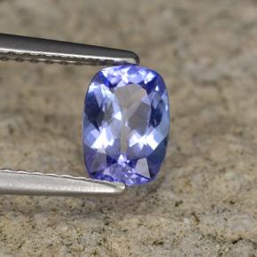 0.84 ct Violet Tanzanite Stone, Natural Tanzanite in Cushion-Cut Shape for Sale