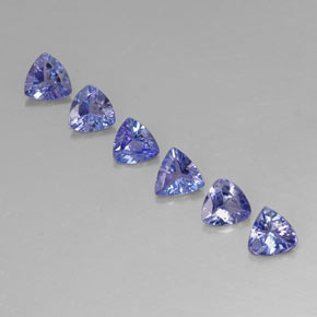 1.76 ct Blue Tanzanite Gemstone, Tanzanite Gem in Trillion Facet Shape for Sale.
