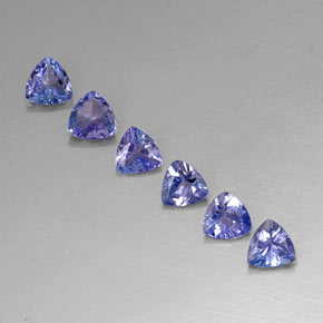 1.72 ct Blue Tanzanite Gemstone, Tanzanite Gem in Trillion Facet Shape for Sale.