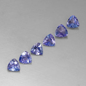 1.72 ct Blue Tanzanite Stone, Natural Tanzanite in Trillion Facet Shape for Sale