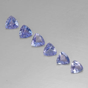 1.61 ct Blue Tanzanite Gemstone, Tanzanite Gem in Trillion Facet Shape for Sale.