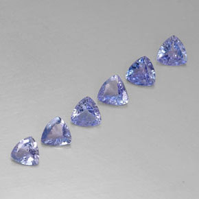1.61 ct Blue Tanzanite Stone, Natural Tanzanite in Trillion Facet Shape for Sale